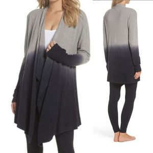 Barefoot Dreams Women's Gray Bamboo Chic Lite Calypso Ombre Cardigan Size S/M